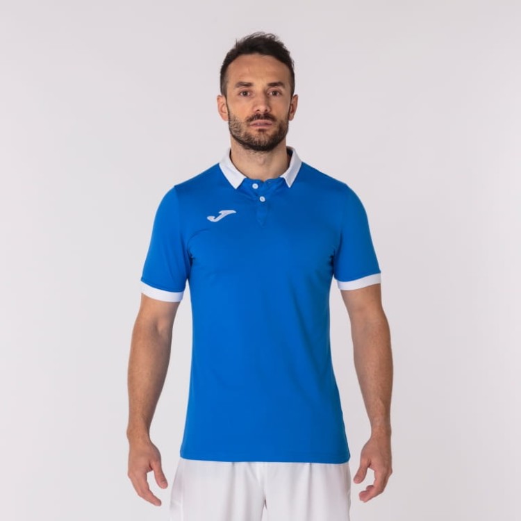 Koszulka polo do tenisa JOMA GOLD II ROYAL S/S