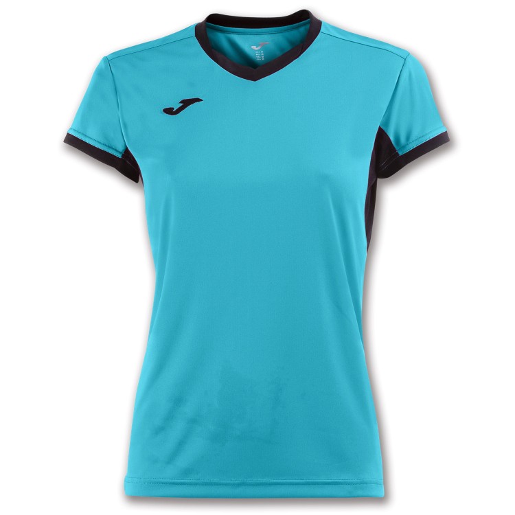 JOMA T-SHIRT CHAMPION IV TURQUOISE-BLACK S/S W