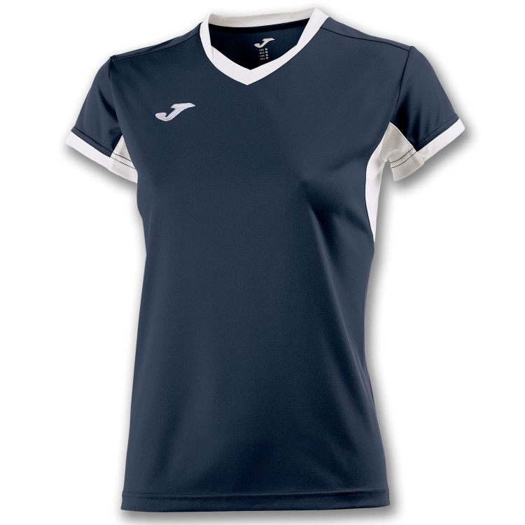 JOMA T-SHIRT CHAMPION IV NAVY-WHITE S/S WOMAN