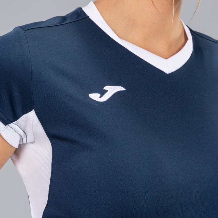 JOMA T-SHIRT CHAMPION IV NAVY-WHITE S/S WOMAN
