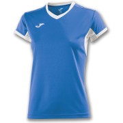 JOMA T-SHIRT CHAMPION IV ROYAL-WHITE S/S WOMAN