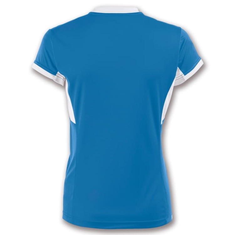 JOMA T-SHIRT CHAMPION IV ROYAL-WHITE S/S WOMAN