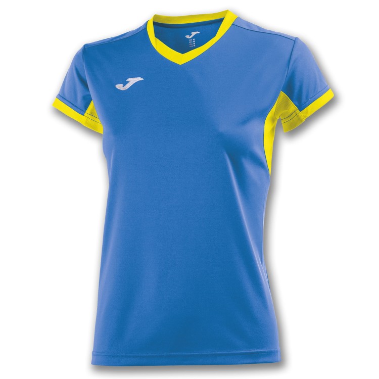JOMA T-SHIRT CHAMPION IV ROYAL-YELLOW S/S WOMAN