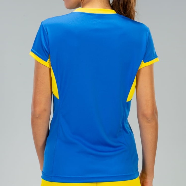 JOMA T-SHIRT CHAMPION IV ROYAL-YELLOW S/S WOMAN