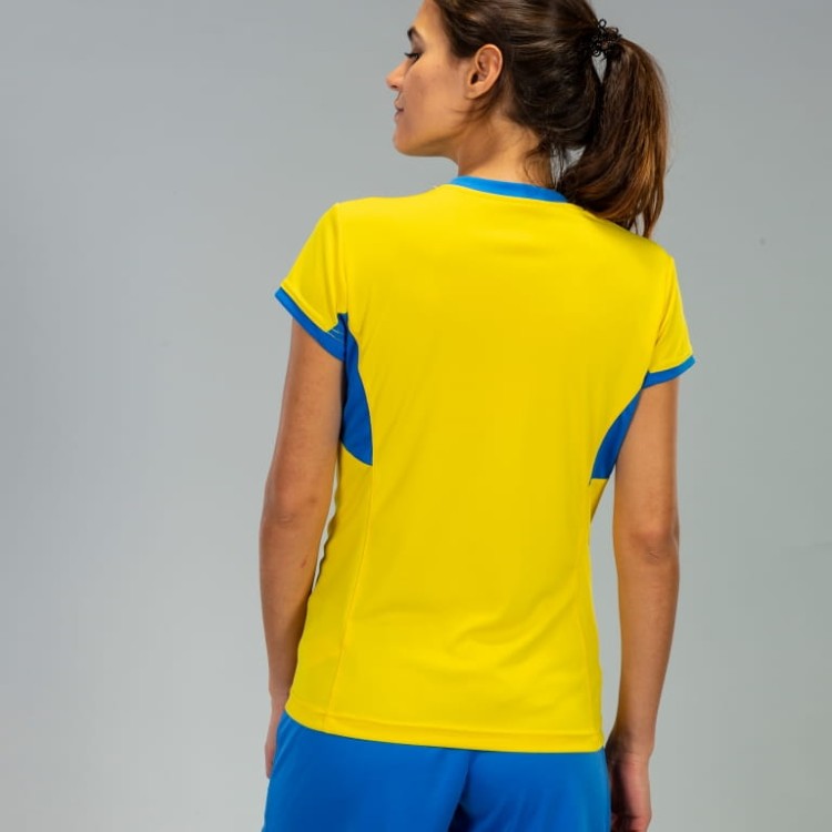 JOMA T-SHIRT CHAMPION IV YELLOW-ROYAL S/S WOMAN