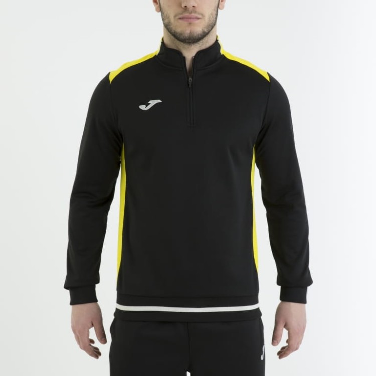 JOMA CAMPUS II SWEATSHIRT 1/2 ZIPPER BLACK-YELLOW