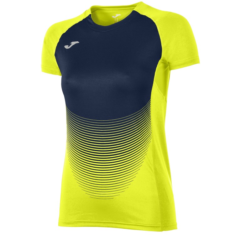 JOMA T-SHIRT ELITE VI YELLOW-NAVY S/S WOMAN