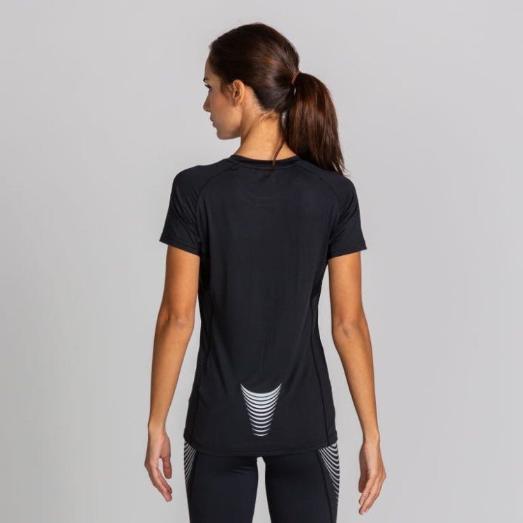 JOMA T-SHIRT ELITE VI BLACK-WHITE S/S WOMAN